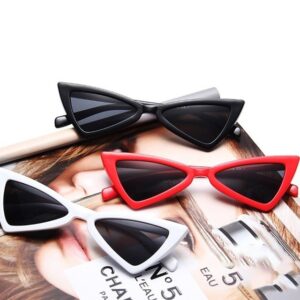 แว่นกันแดด แคทอาย ฮิปฮอป สําหรับผู้หญิง ผู้ชาย คุณภาพสูง แว่นตาแฟชั่น 10/ชิ้น คละสี
