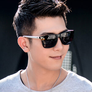 แว่นกันแดด แว่นตาขับรถผู้ชาย  ใหม่ Square All-in-one แว่นกันแดดอินเทรนด์ไดร์เวอร์ 1194 แว่นกันแดด