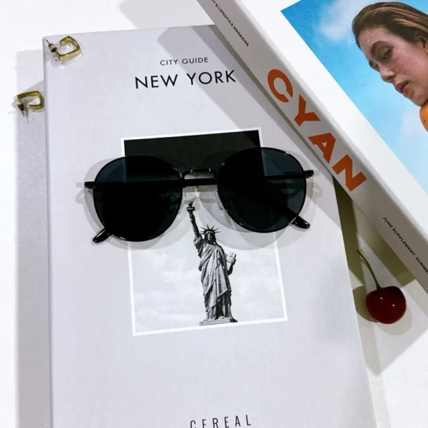 ⭐แว่นทรงดิว แว่นกันแดดผู้หญิง ทรงหยดน้ำ แว่นตาแฟชั่น กรอบสีดำ